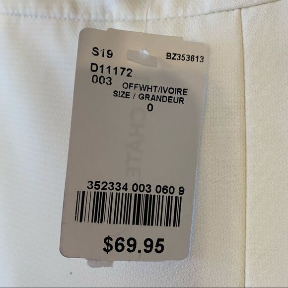 Nwt-le Château High Rise Wide Leg Ivory Trousers (Size:0) - Picture 9 of 11